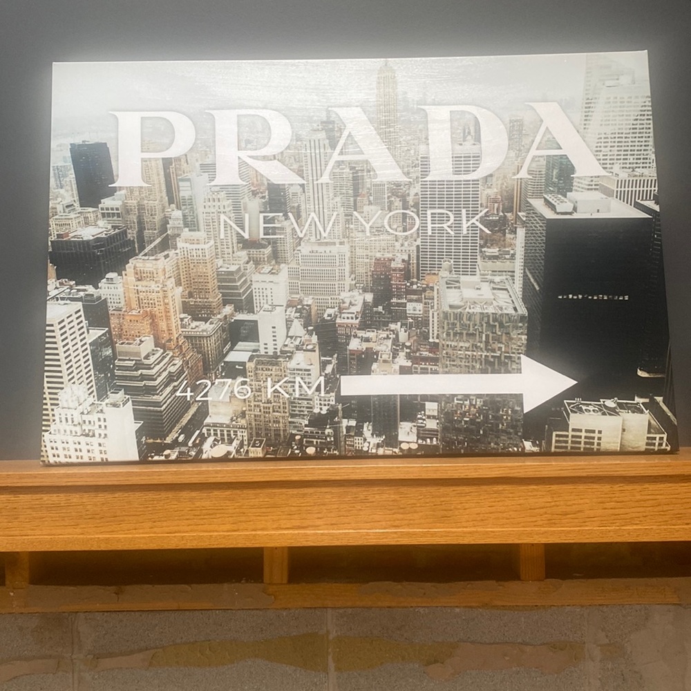 NWT Prada New York City Canvas Art Picture 36x24